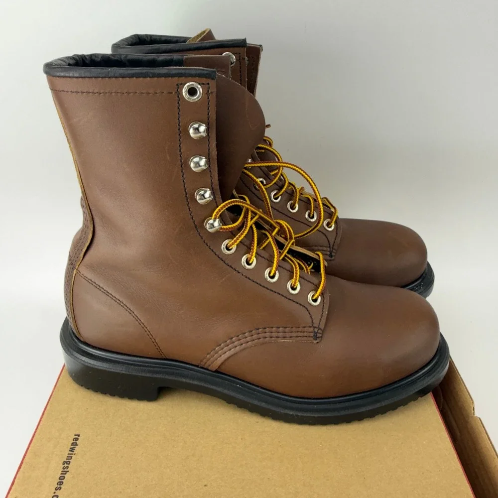 Red Wing 2233 SuperSole 8 Inch Steel Toe Work Boots Mens 8.5 EE Brown NIB